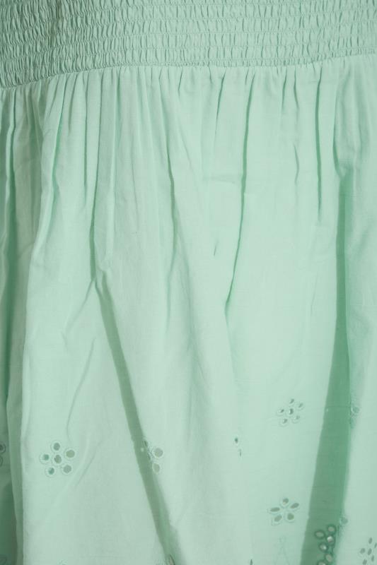 Curve Sage Green Shirred Broderie Anglaise Top_S.jpg