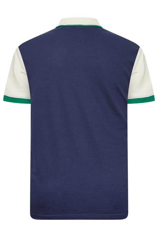 BadRhino Big & Tall Navy Blue & Green BR15 Champions Polo Shirt | BadRhino 4