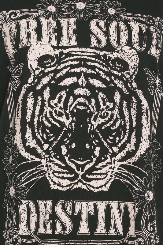YOURS 2 PACK Plus Size Black Wild Tiger Printed T-Shirts | Yours Clothing 7