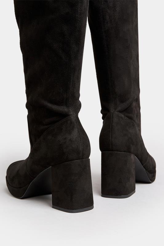 LIMITED COLLECTION Curve Black Knee High Boots In Extra Wide EEE Fit | Yours Clothing  4
