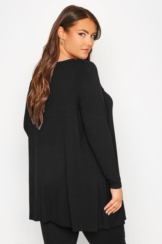 Plus Size Black Cut Out Swing Top | Yours Clothing 3