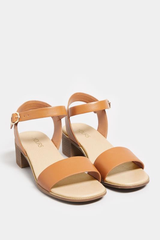 Women Wide Fit Double Strap Flat Sandals, Elegant Brown Slingback