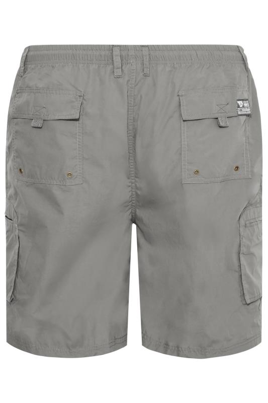 D555 Big & Tall Grey Cargo Shorts | BadRhino 5