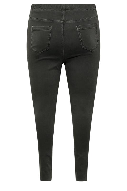 Plus Size Dark Grey Extreme Ripped JENNY Jeggings | Yours Clothing 6