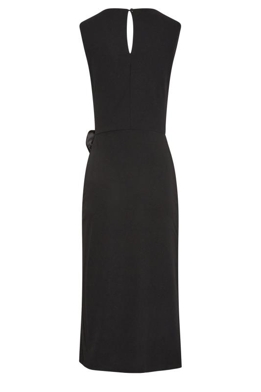 LTS Tall Women's Black Rose Detail Midi Dress | Long Tall Sally 7