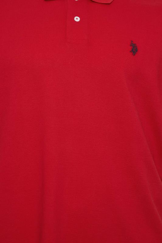 U.S. POLO ASSN. Big & Tall Red Polo Shirt | BadRhino  2