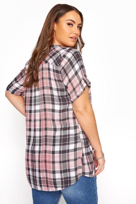 Pink Check Shirt | Yours Clothing