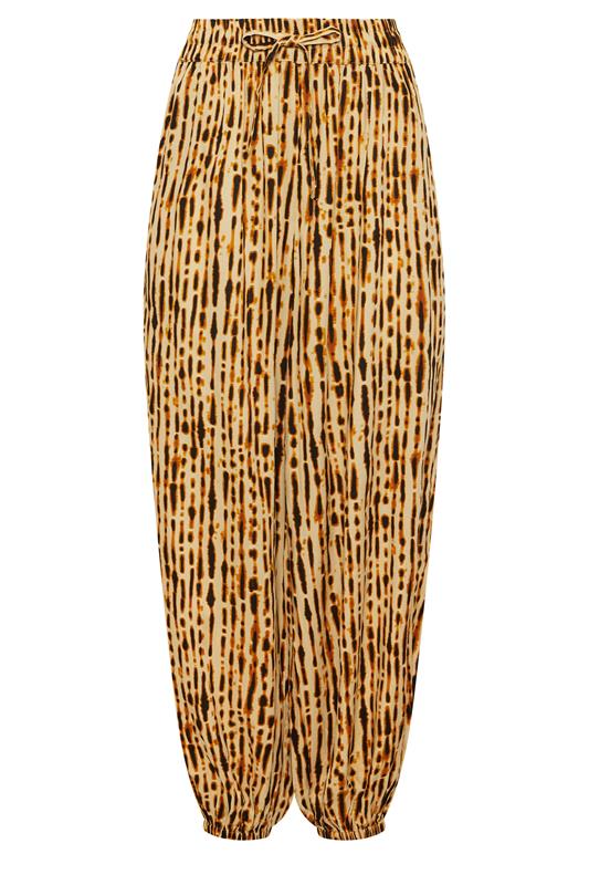 PixieGirl Petite Women's Brown Tie Dye Balloon Trousers | PixieGirl 5