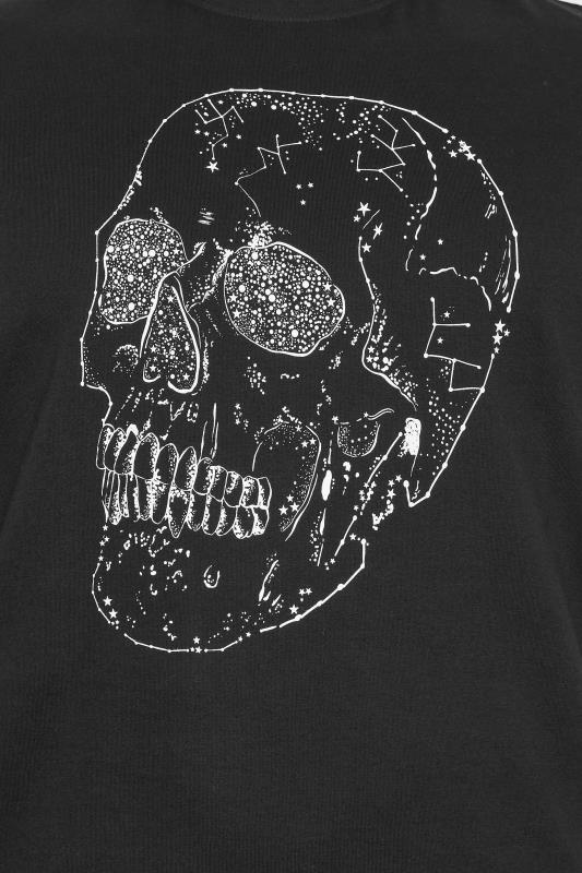 BadRhino Big & Tall Black Constellation Skull Print T-Shirt | BadRhino 3