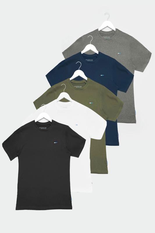 Men's  BadRhino Multi 5 Pack Essential T-Shirts
