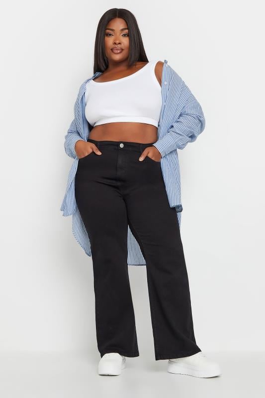 YOURS Plus Size Blue Pinstripe Linen Shirt | Yours Clothing  5