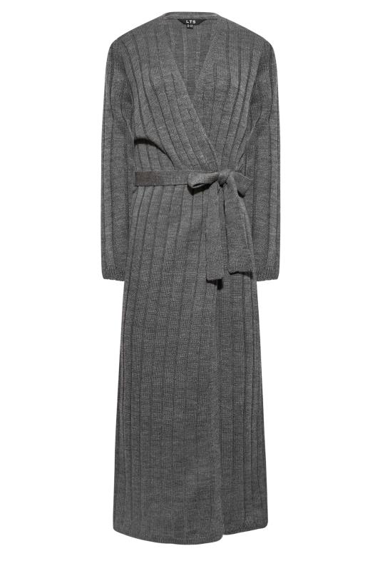LTS Tall Women's Grey Marl Belted Knitted Maxi Cardigan | Long Tall Sally 6