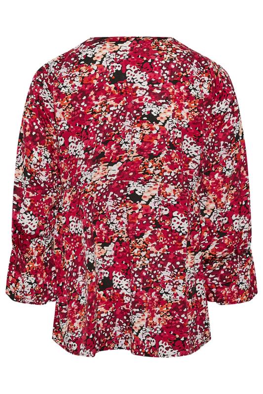 LIMITED COLLECTION Plus Size Red Floral Print Blouse | Yours Clothing 7