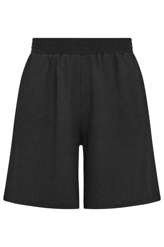 LIMITED COLLECTION Plus Size Black Crinkle Pocket Shorts Yours Clothing