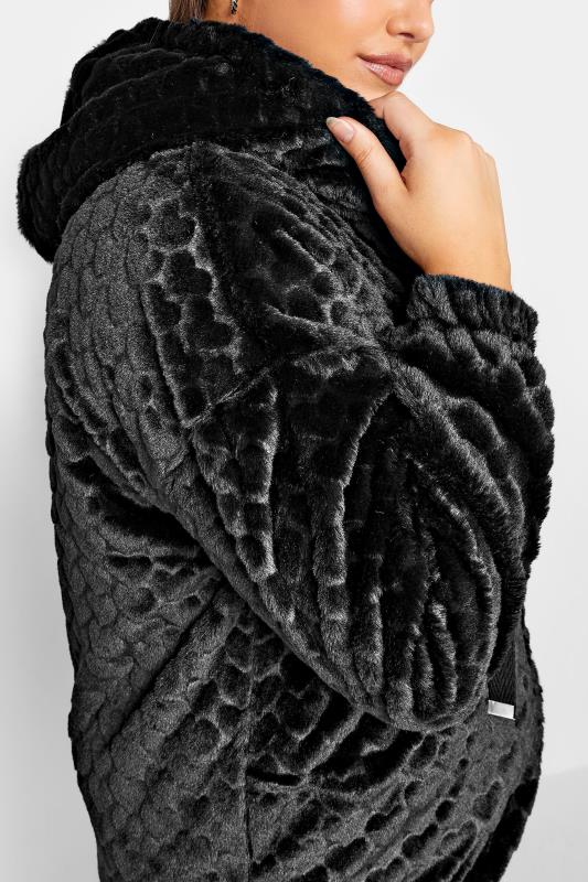 YOURS LUXURY Plus Size Black Heart Faux Fur Jacket  | Yours Clothing 5
