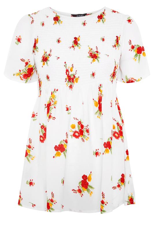 White Shirred Floral Top_F.jpg