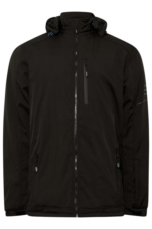 KAM Big & Tall Black Sherpa Lined Softshell Jacket 3