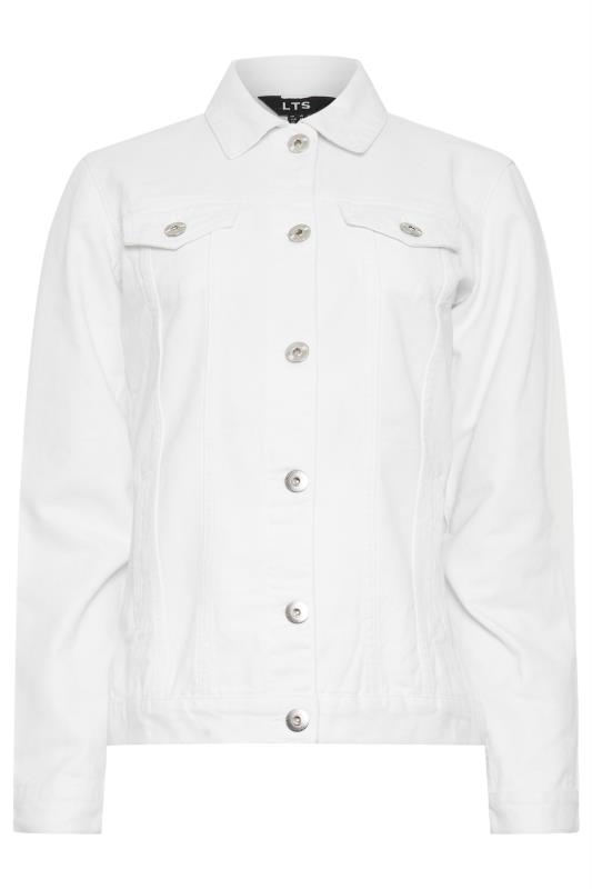 LTS Tall Womens White Denim Button Through Jacket | Long Tall Sally 6