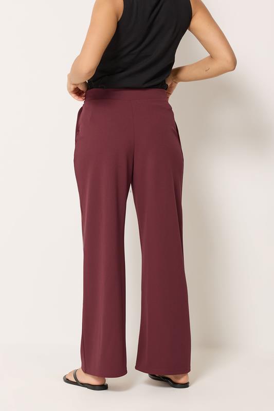 M&Co Petite Berry Red Pintuck Trousers | M&Co 4