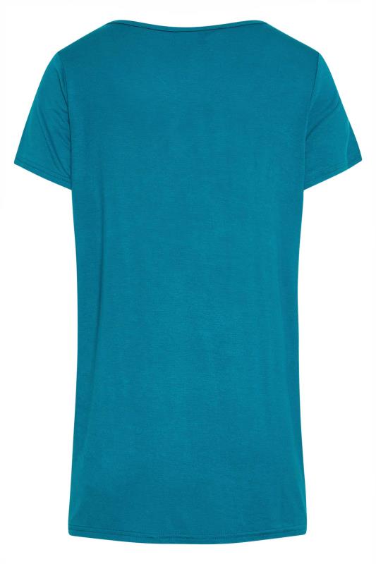 LTS Tall Women's Teal Blue V-Neck T-Shirt | Long Tall Sally 7