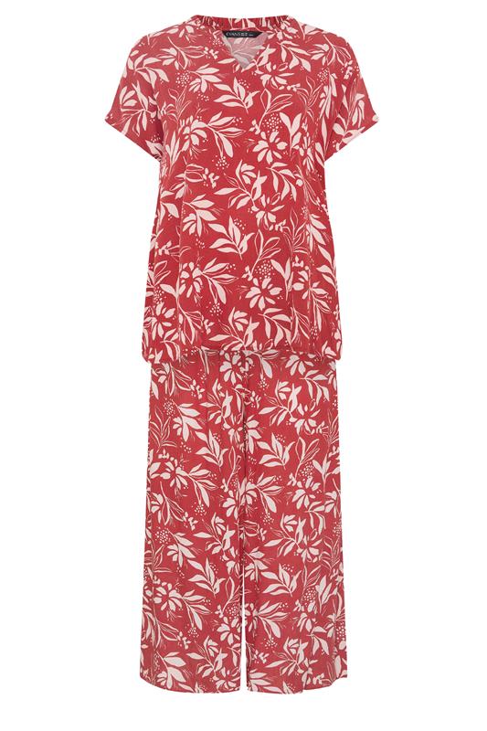 EVANS Plus Size Set Orange Leaf Print | Evans 7
