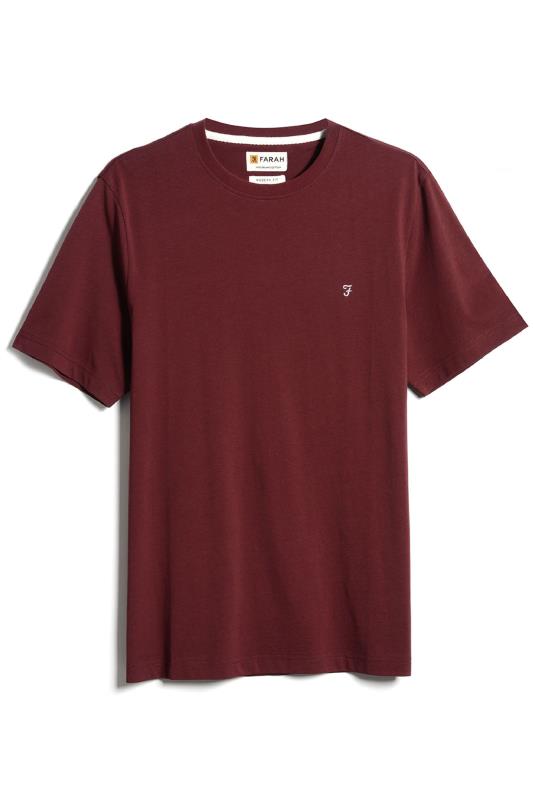 FARAH Big & Tall Burgundy Red T-Shirt 2