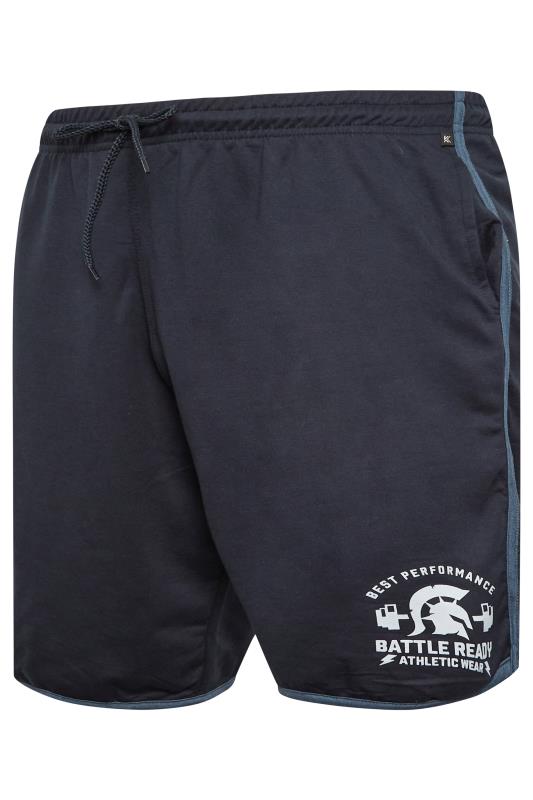 KAM Big & Tall Navy Blue Gym Shorts | BadRhino 5