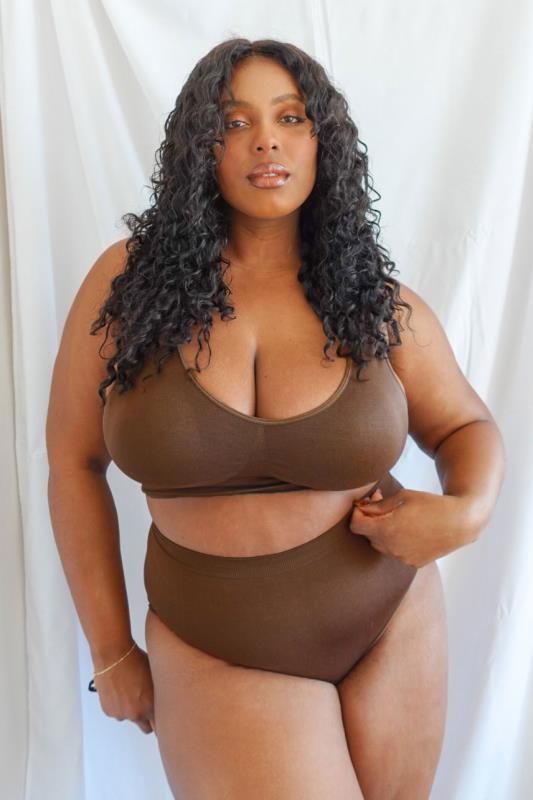 Plus Size  YOURS Curve Brown Seamless Light Control High Waisted Full Briefs