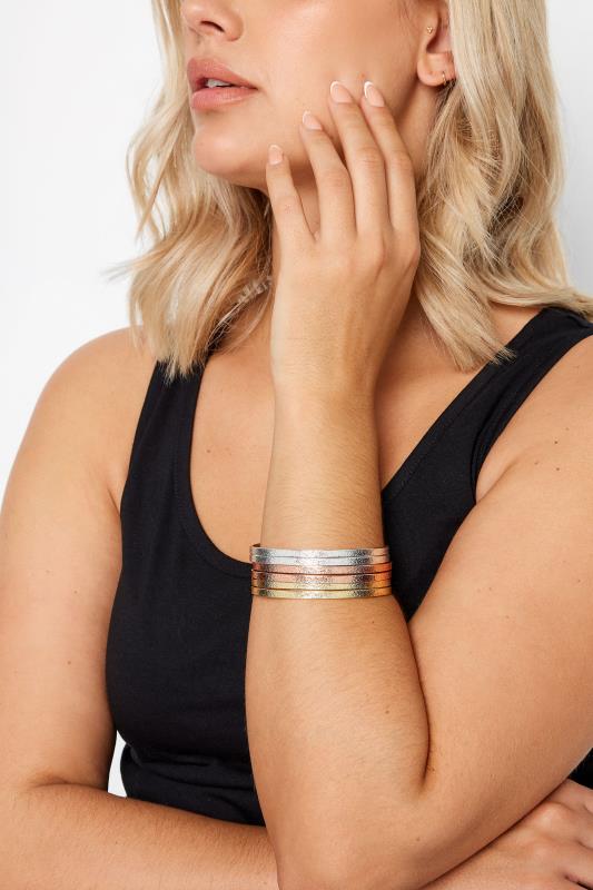 6 PACK Gold & Silver Tone Bangle Set | Yours Clothing 1