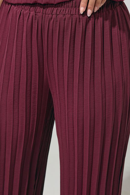 YOURS LONDON Plus Size Purple Pleated Set | Yours Clothing 4