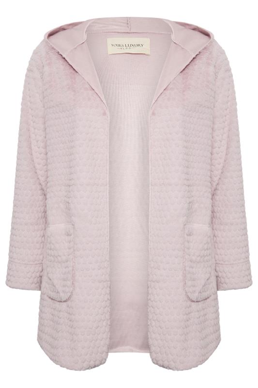 YOURS LUXURY Plus Size Pink Faux Fur Hooded Jacket | Yours Clothing 7