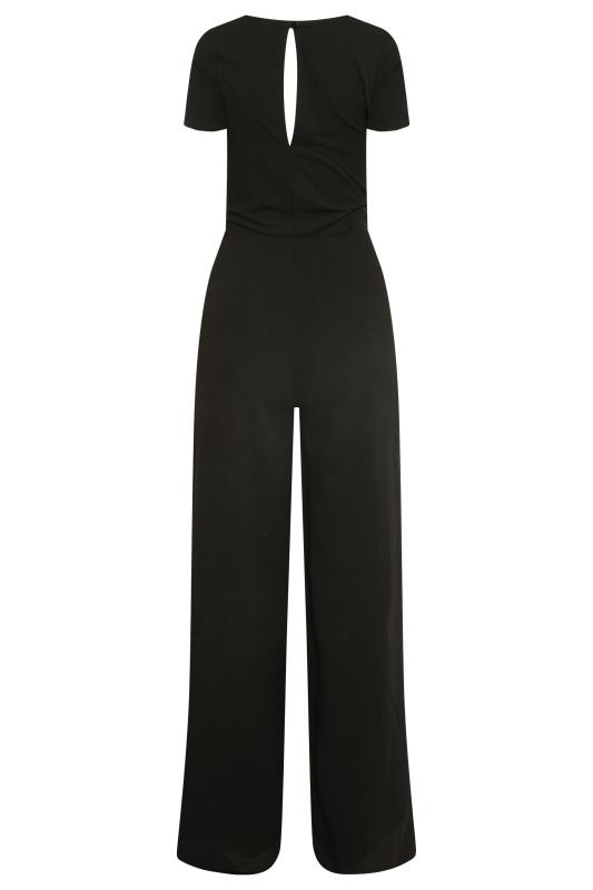 LTS Tall Women's Black Cut Out Neck Wide Leg Jumpsuit | Long Tall Sally  7