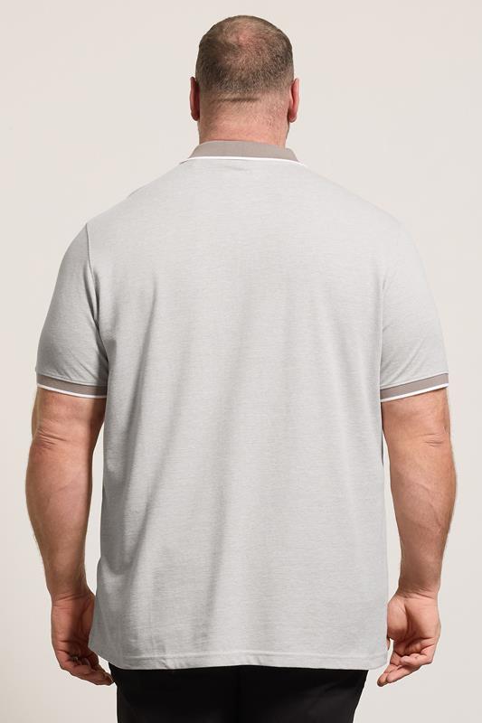 BadRhino Big & Tall Beige Brown Birdseye Polo Shirt | BadRhino 3