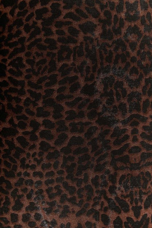 Petite Brown Leopard Print Bodysuit | PixieGirl 4