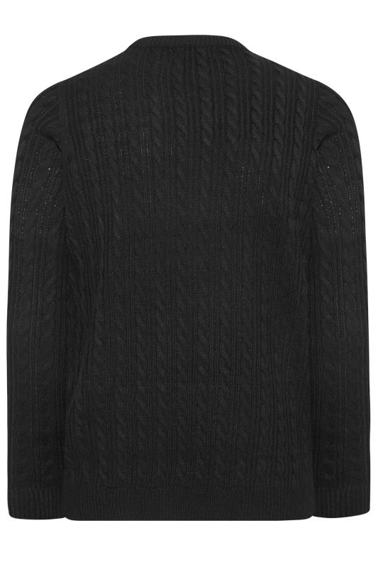 BadRhino Black Essential Cable Knitted Jumper | BadRhino 4