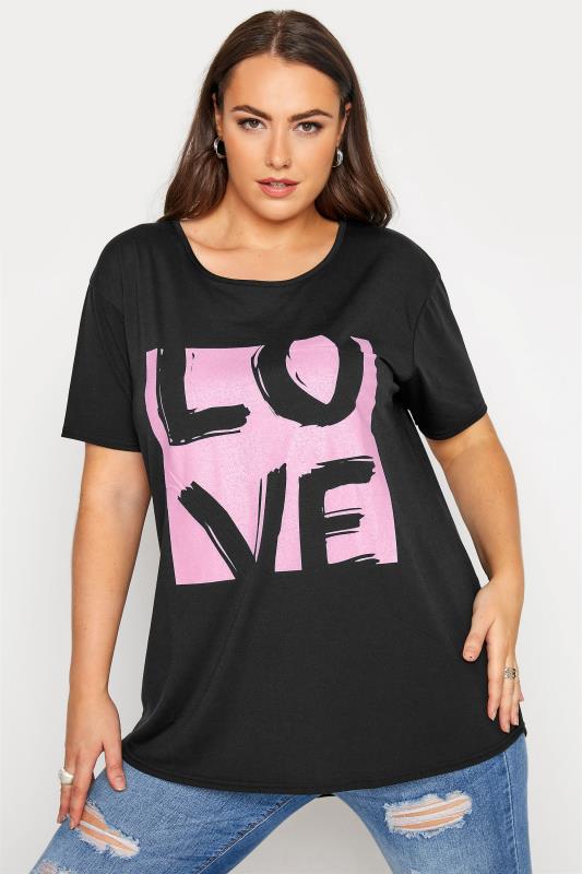 Plus Size Black Oversized T-Shirt | Yours Clothing