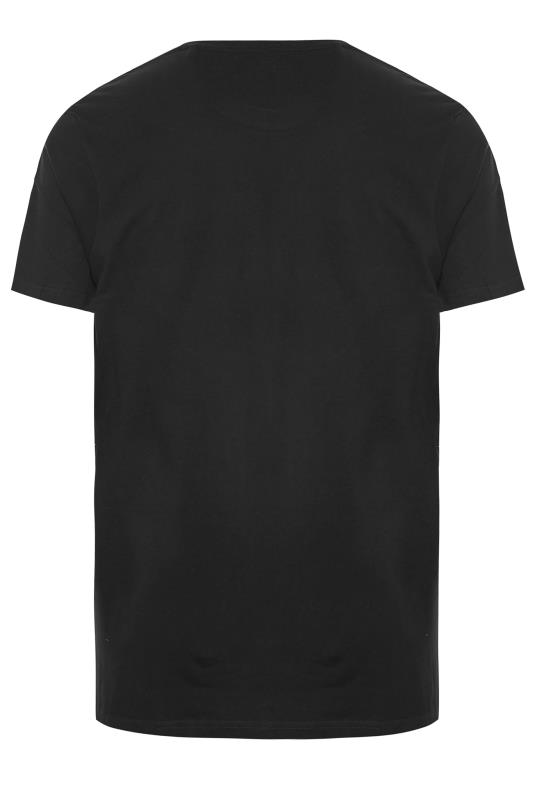 BADRHINO Big & Tall Black Basic Plain T-Shirt 3