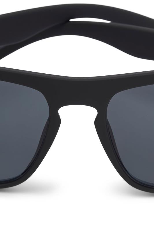 JACK & JONES Black Wrap Around Sunglasses | BadRhino 4