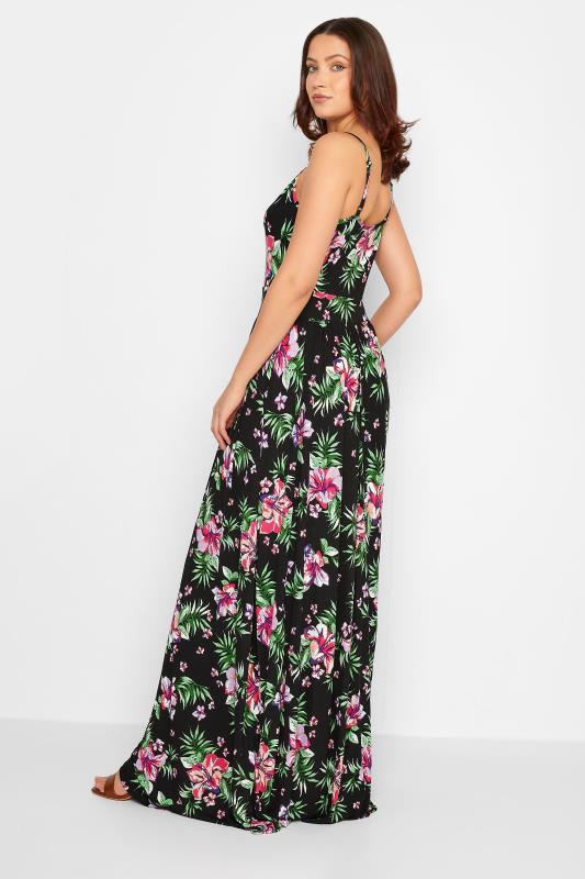 LTS Tall Women's Black Floral Print Strappy Maxi Dress | Long Tall Sally 4