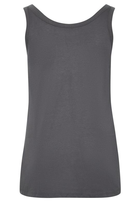YOURS Plus Size Charcoal Grey Essential Vest Top | Yours Clothing  7