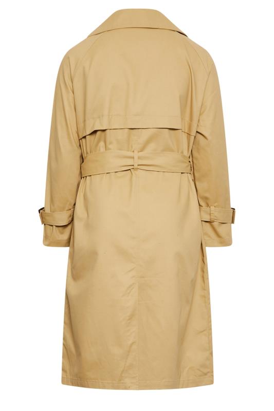 YOURS Plus Size Beige Brown Trench Coat | Yours Clothing 8