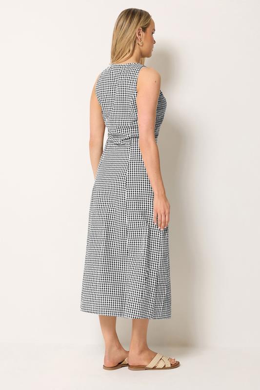 LTS Tall Women's Black Gingham Cotton Midi Dress | Long Tall Sally 4