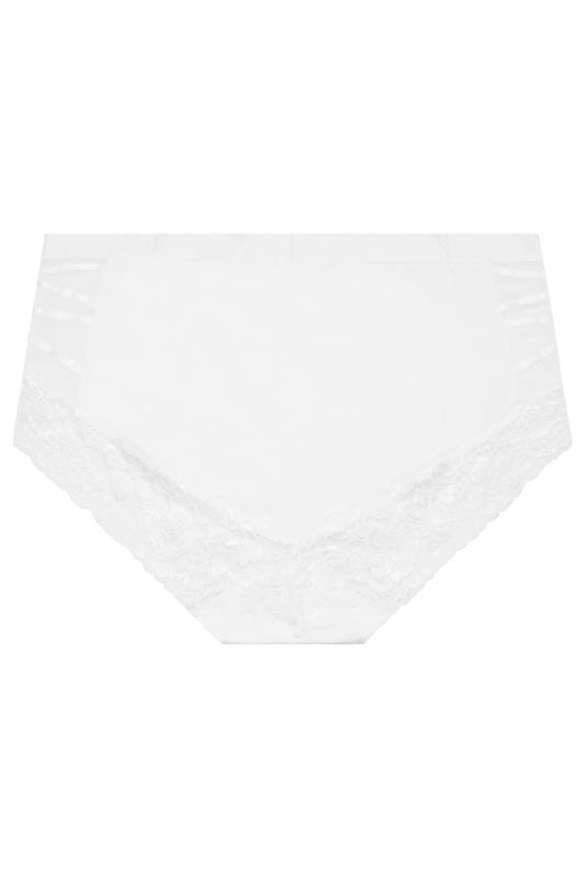YOURS Curve Plus Size White Strap Control Full Briefs | Yours Clothing  4
