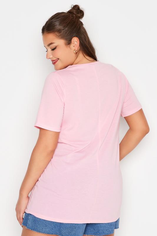 LIMITED COLLECTION Curve Pink Exposed Seam T-Shirt_C.jpg