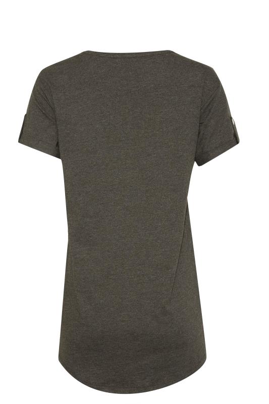 LTS Tall Charcoal Grey Short Sleeve Pocket T-Shirt 7