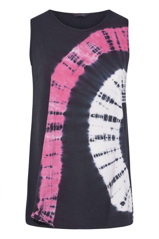 Curve Black & Pink Tie Dye Vest Top 6