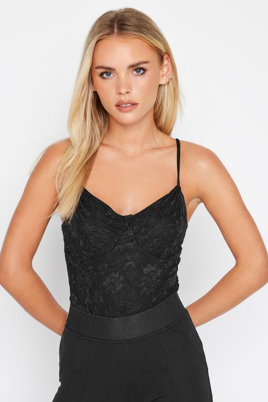 Petite Black Lace Bodysuit | PixieGirl  3