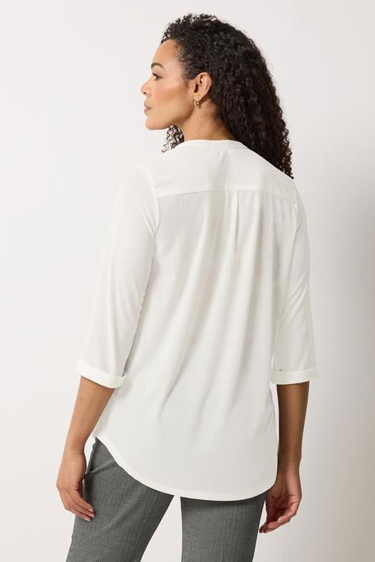 M&Co Ivory White Textured Lightweight Blouse| M&Co 2