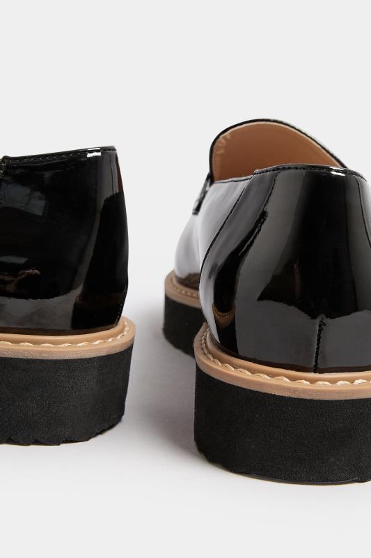 Black Patent Tassel Loafers In Extra Wide EEE Fit | Yours Clothing 4