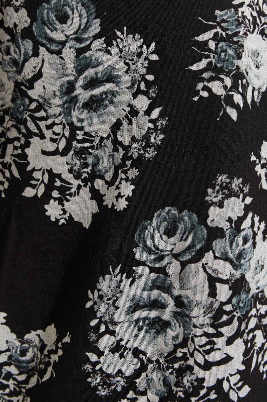Plus Size Black Floral Longline Blazer | Yours Clothing 5
